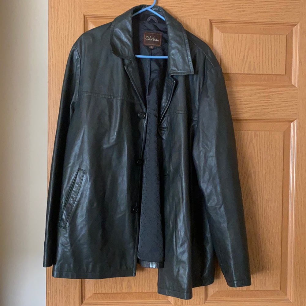 Leather Cole Haan mens jacket